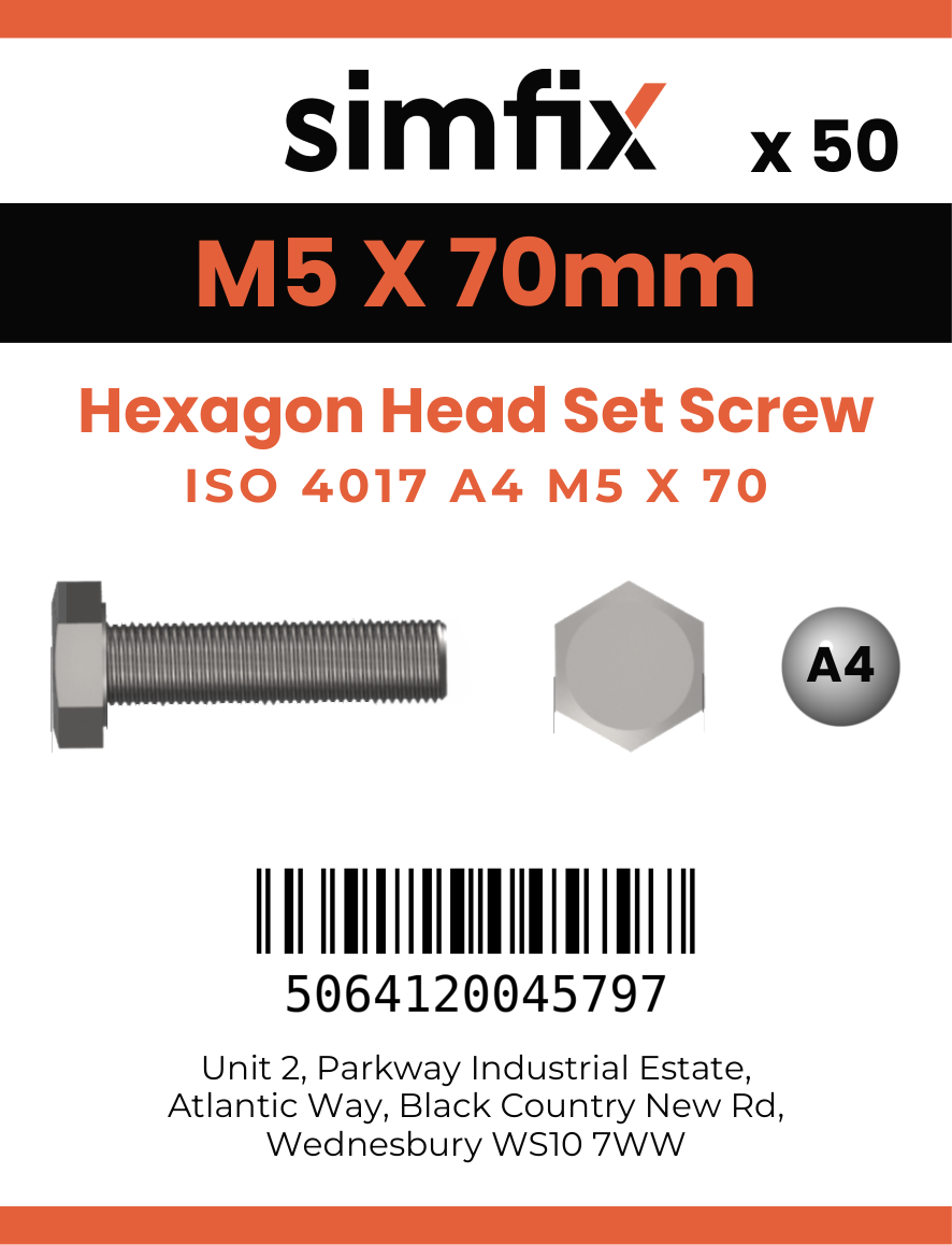 Simfix product label - 4017A40507080-T