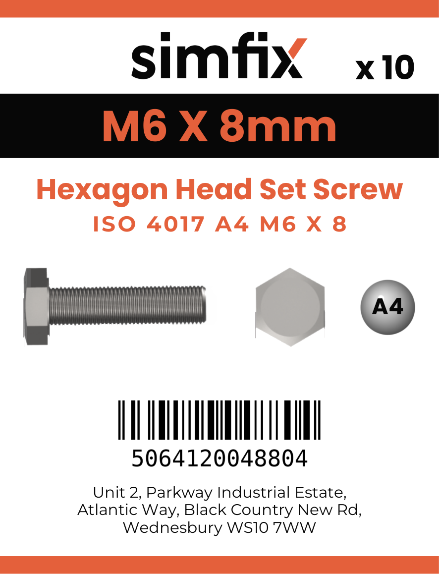 Simfix product label - 4017A40600870-D