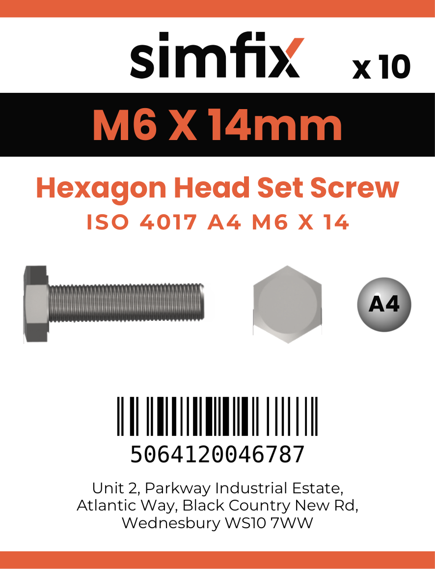 Simfix product label - 4017A40601470-D