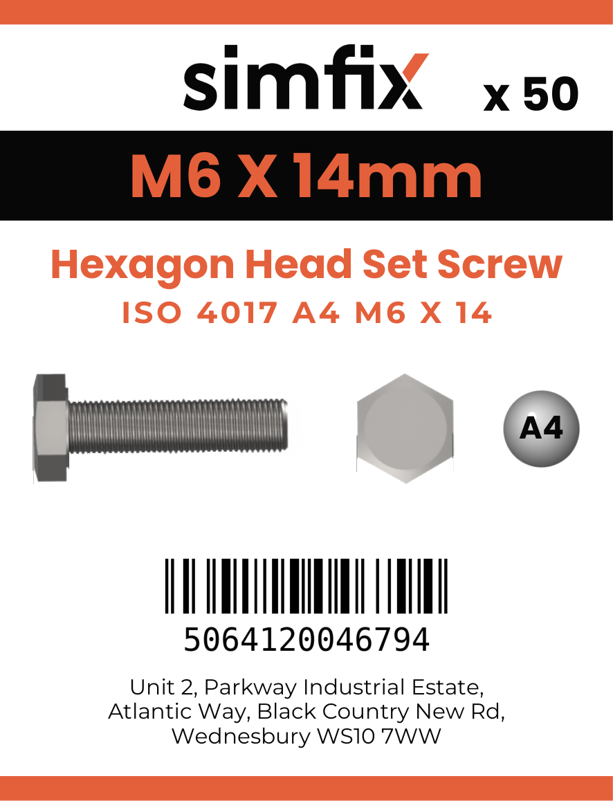 Simfix product label - 4017A40601470-T
