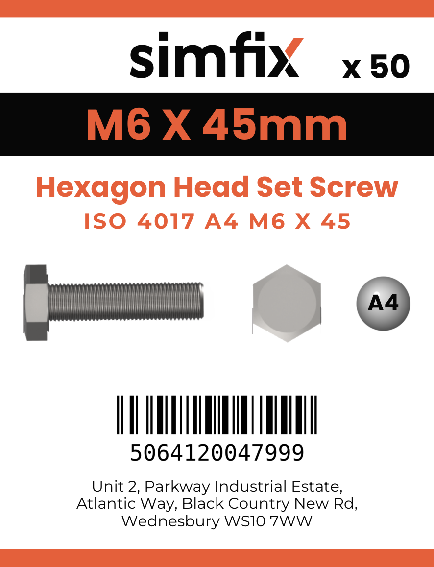 Simfix product label - 4017A40604580-T