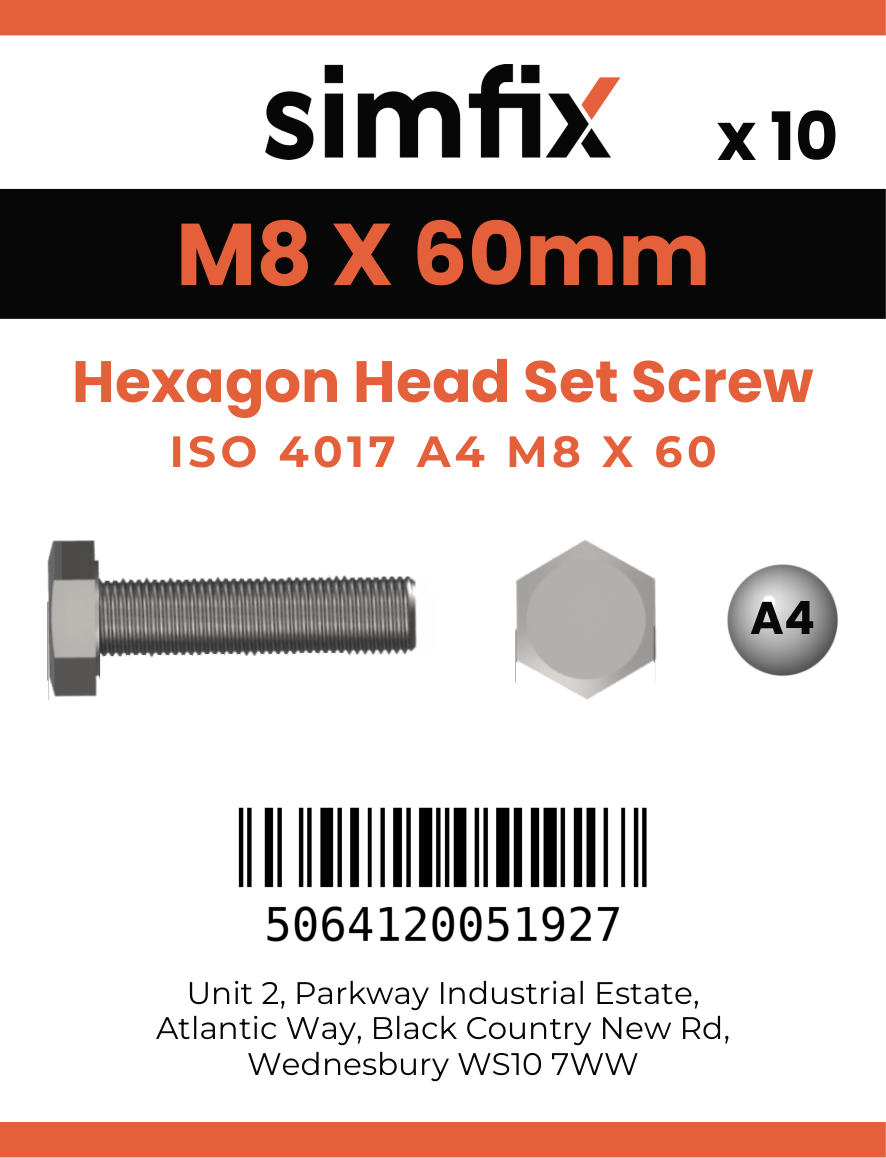 Simfix product label - 4017A40806080-D