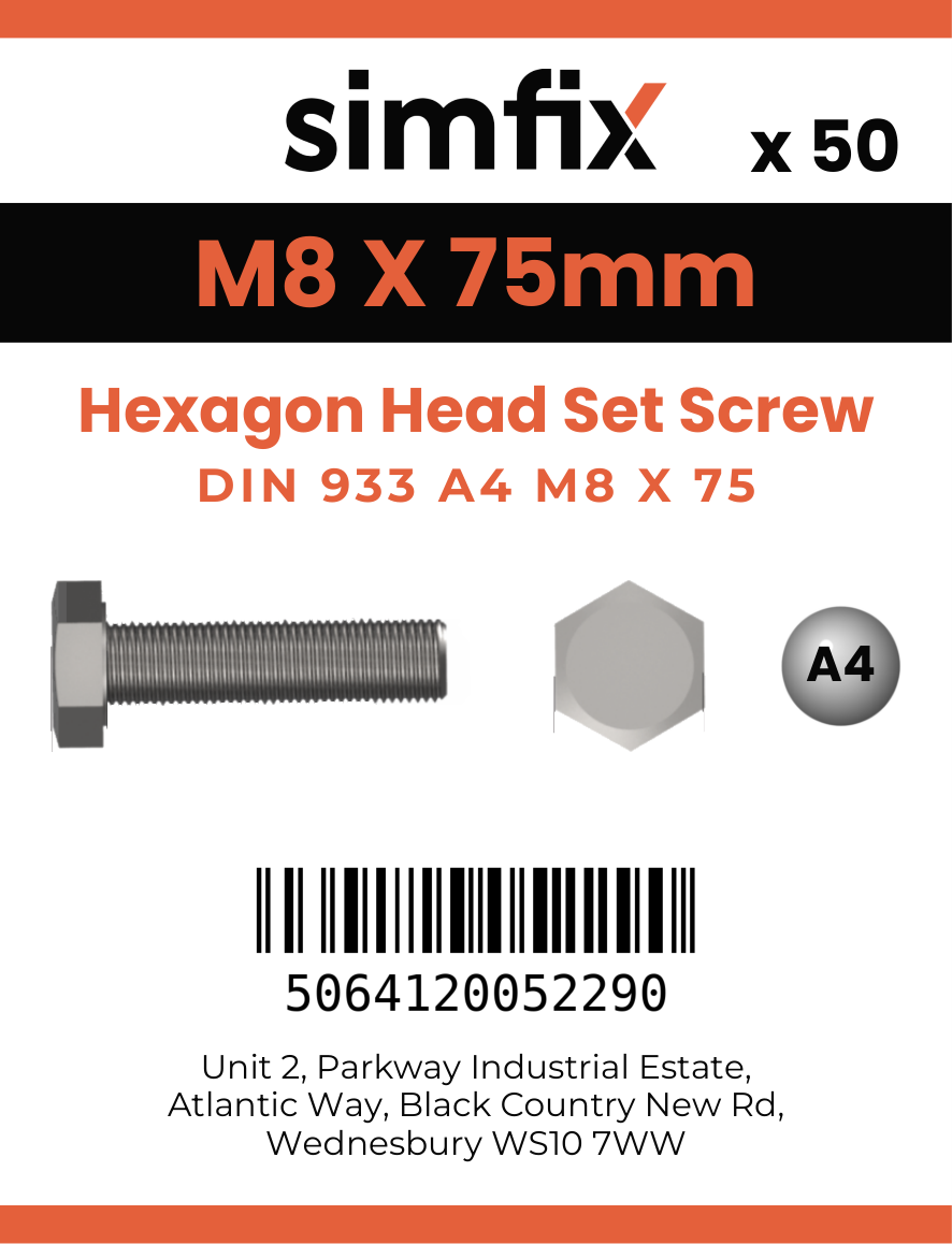 Simfix product label - 4017A40807570-T