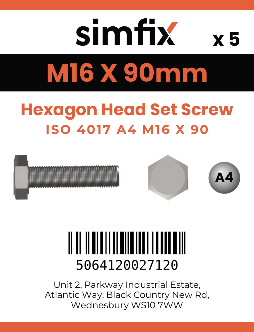 Simfix product label - 4017A41609070-D
