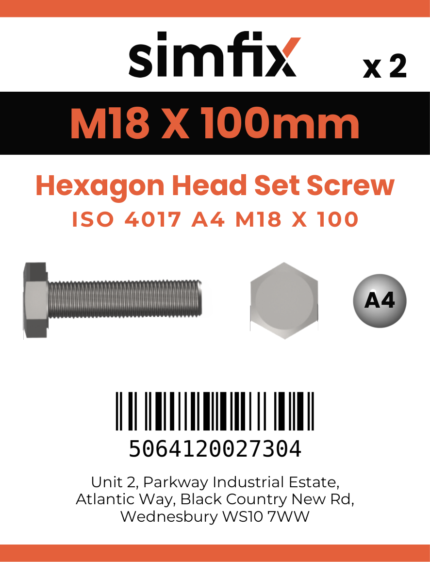 Simfix product label - 4017A41810070-D