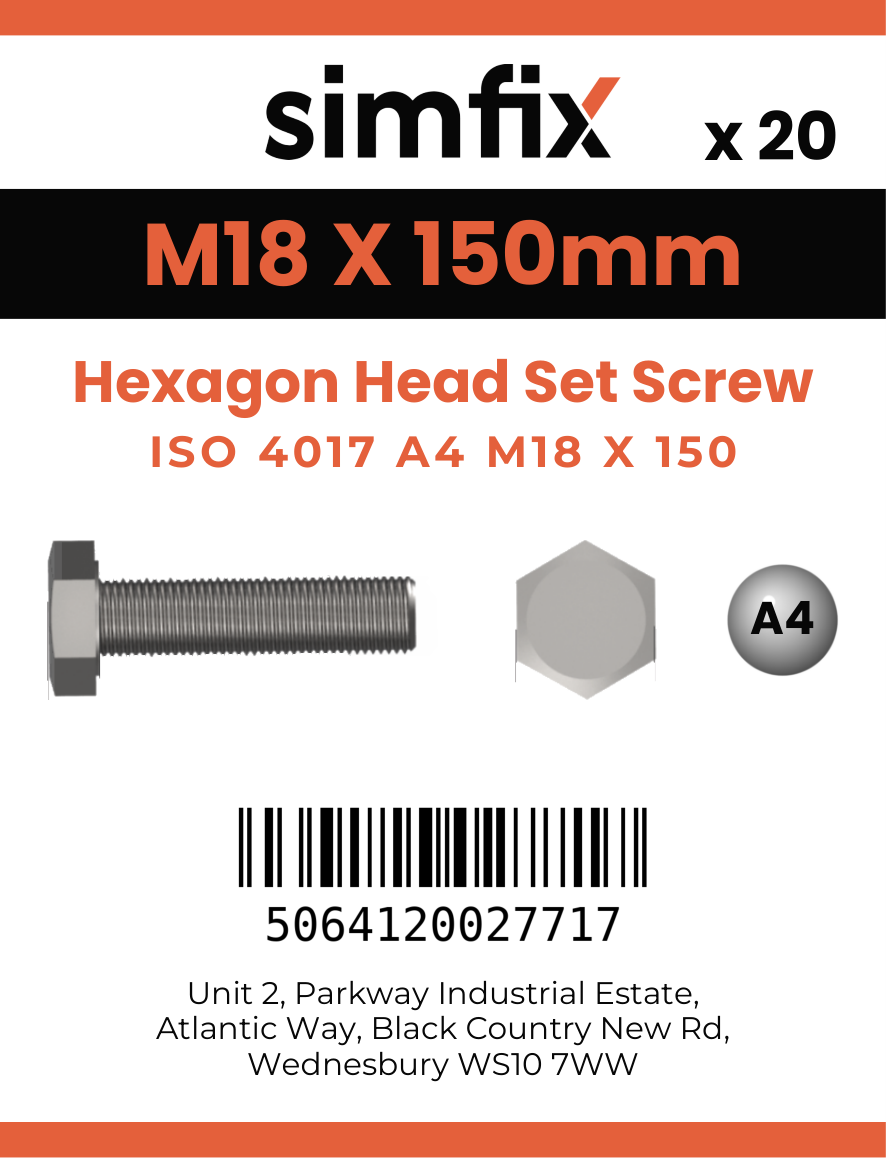 Simfix product label - 4017A41815070-T