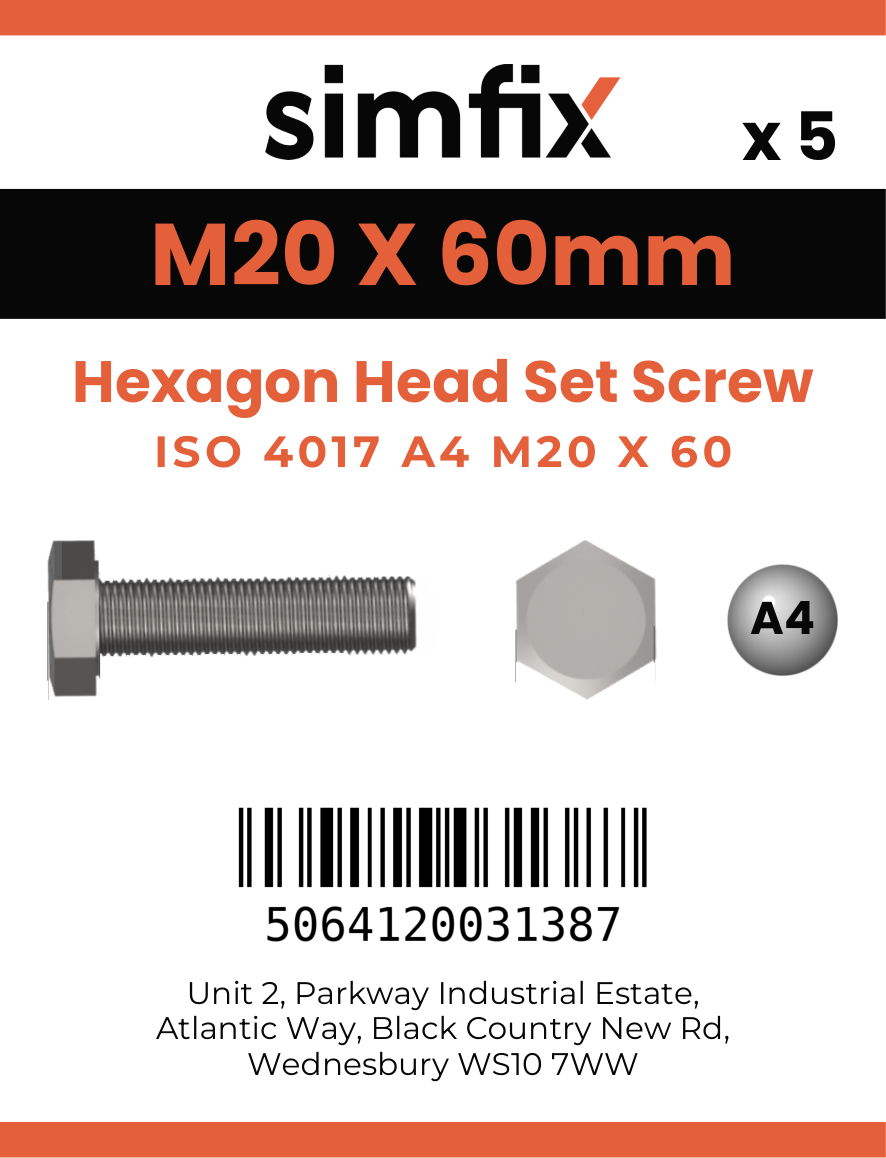 Simfix product label - 4017A42006070-D