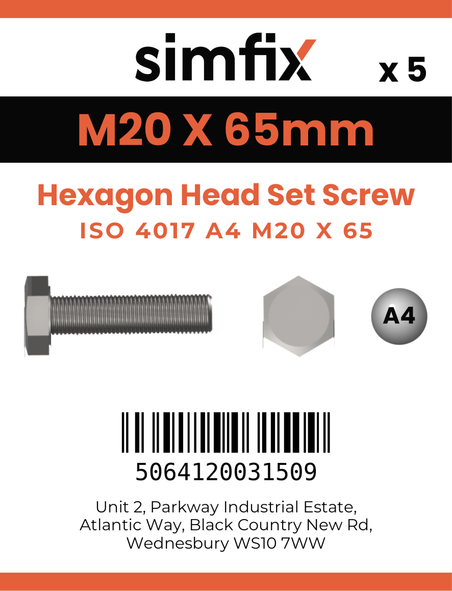 Simfix product label - 4017A42006570-D