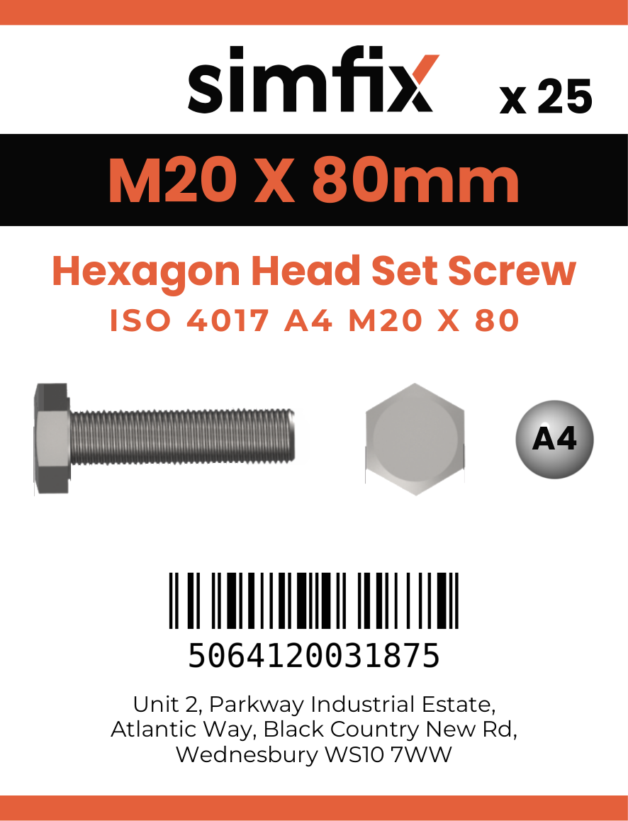 Simfix product label - 4017A42008070-T
