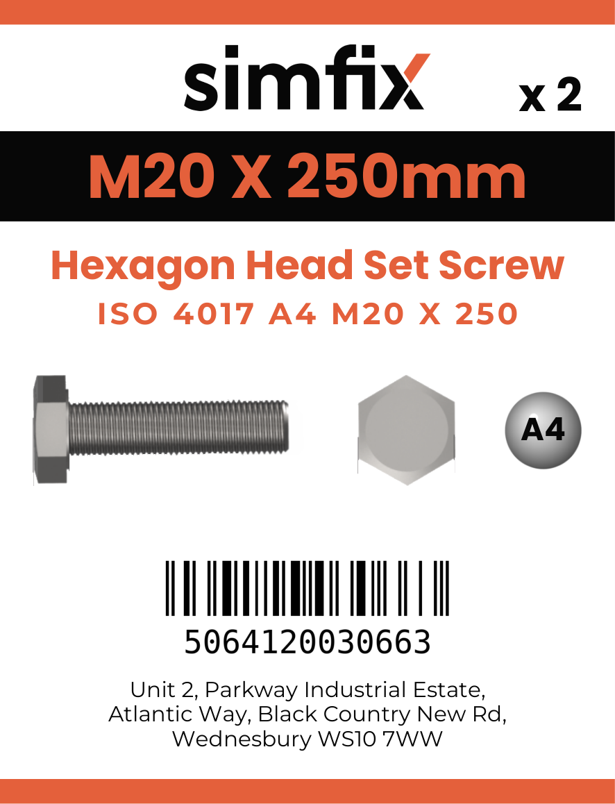 Simfix product label - 4017A42025070-D