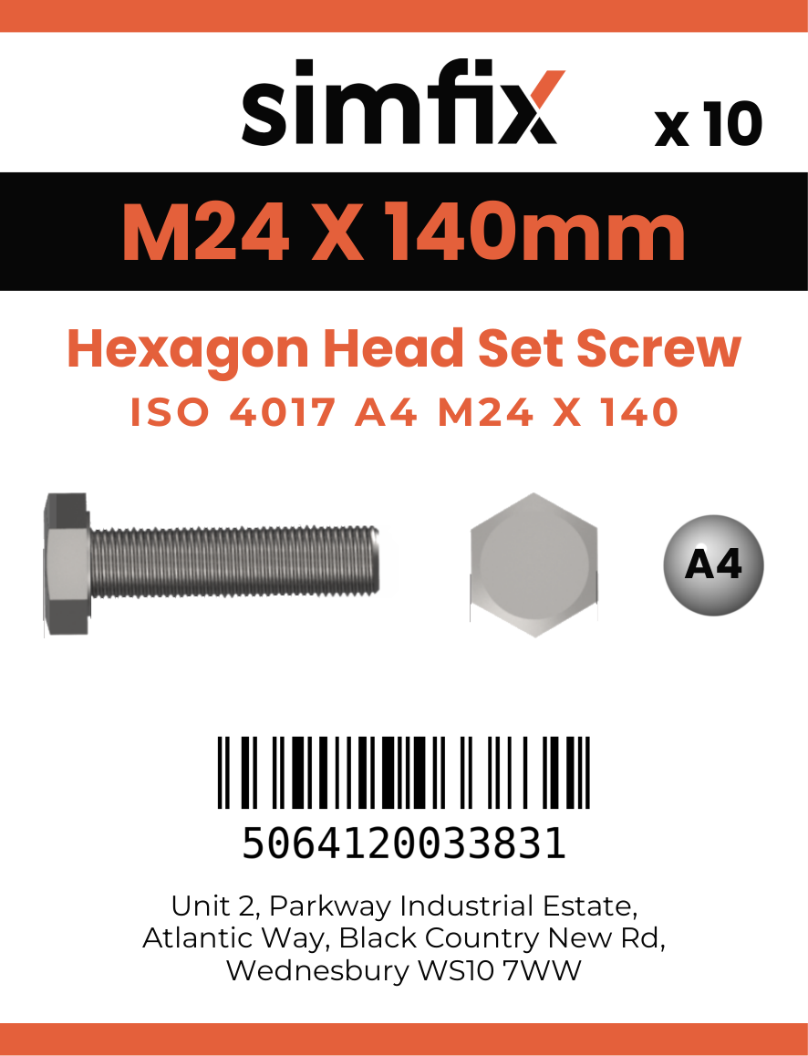Simfix product label - 4017A42414070-T