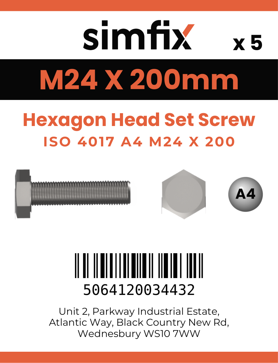 Simfix product label - 4017A42420070-T