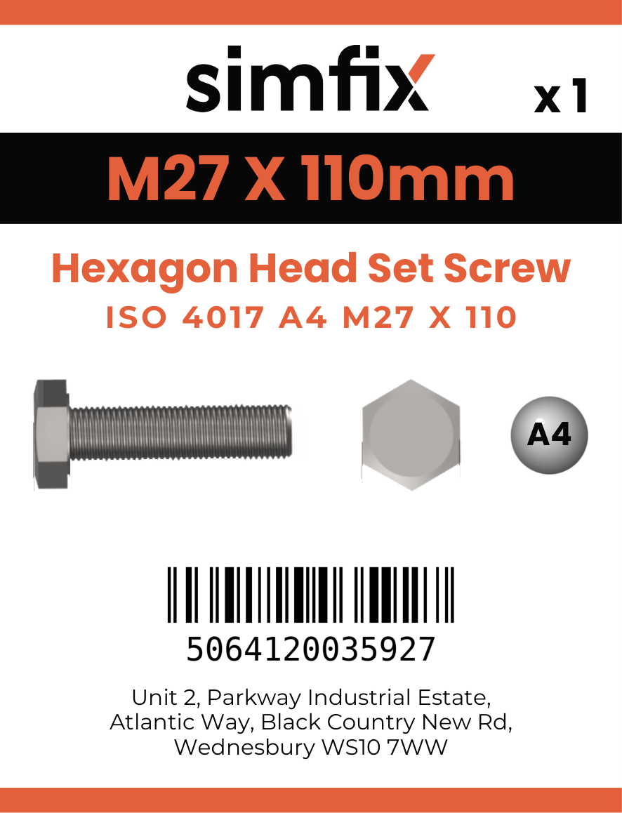 Simfix product label - 4017A42711070-D