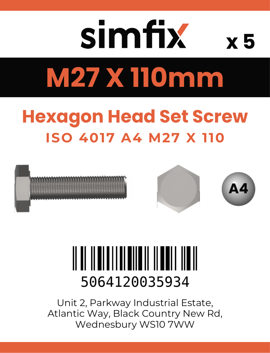 Simfix product label - 4017A42711070-T