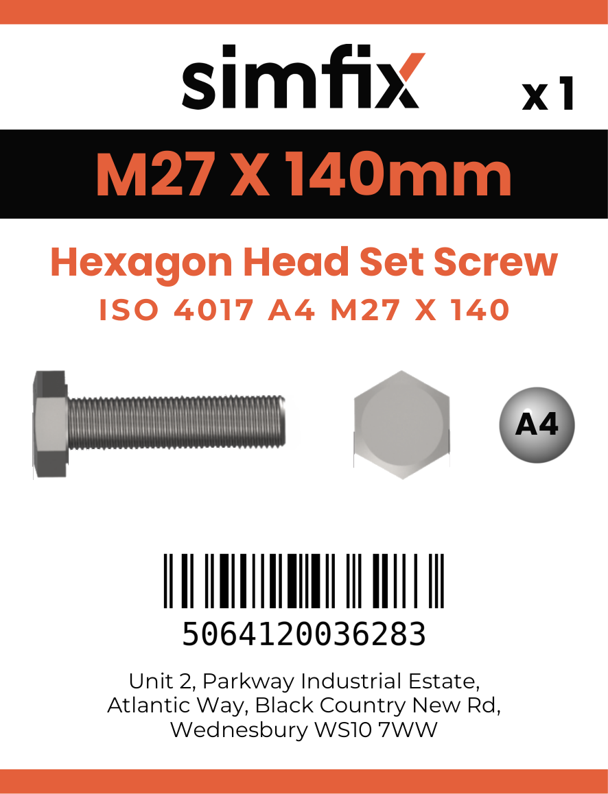 Simfix product label - 4017A42714070-D