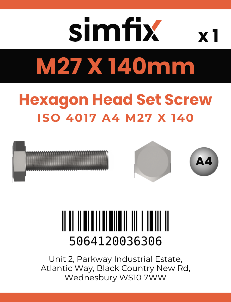 Simfix product label - 4017A42714080-D