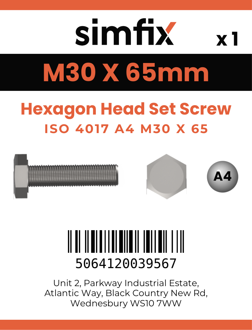 Simfix product label - 4017A43006570-D