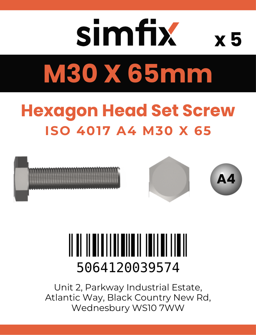 Simfix product label - 4017A43006570-T