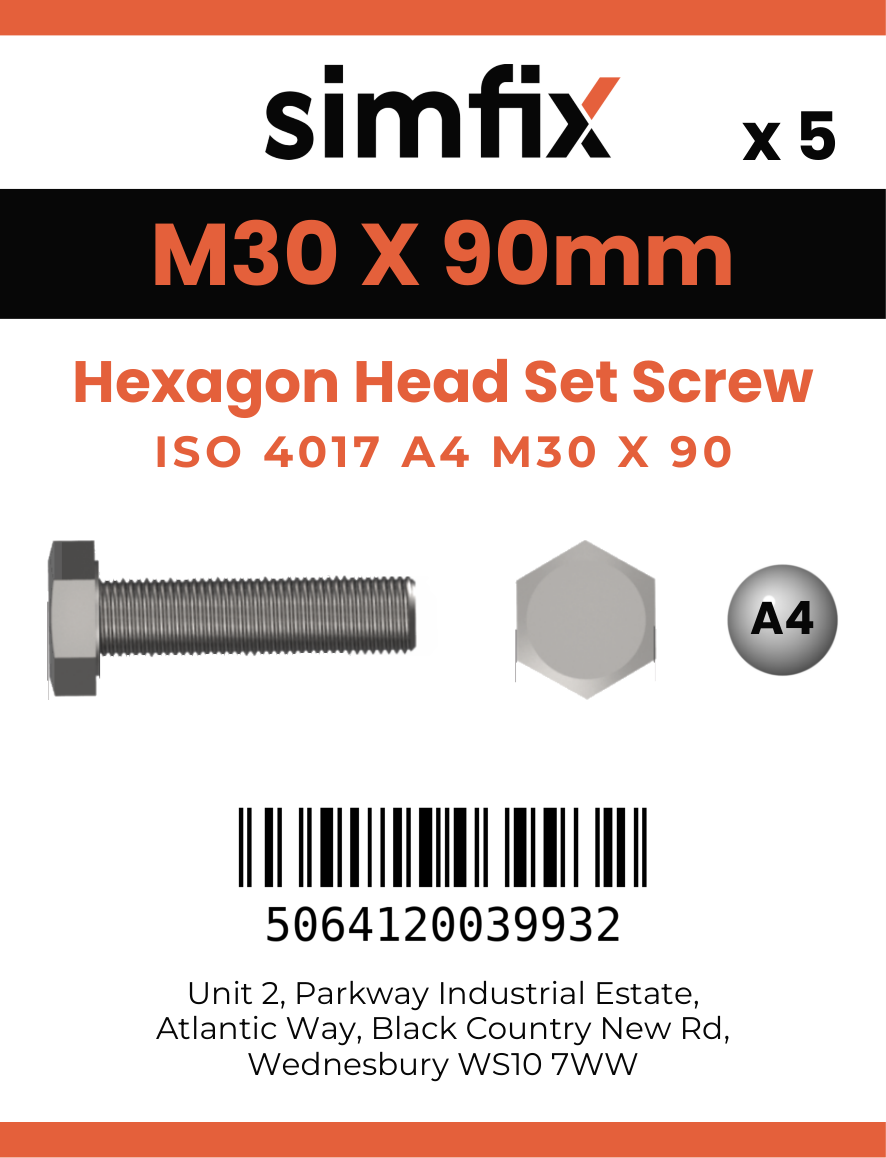 Simfix product label - 4017A43009070-T
