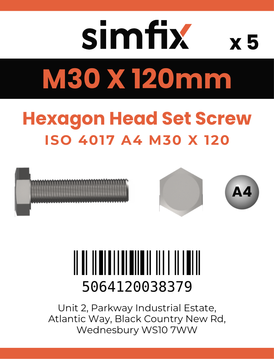 Simfix product label - 4017A43012080-T