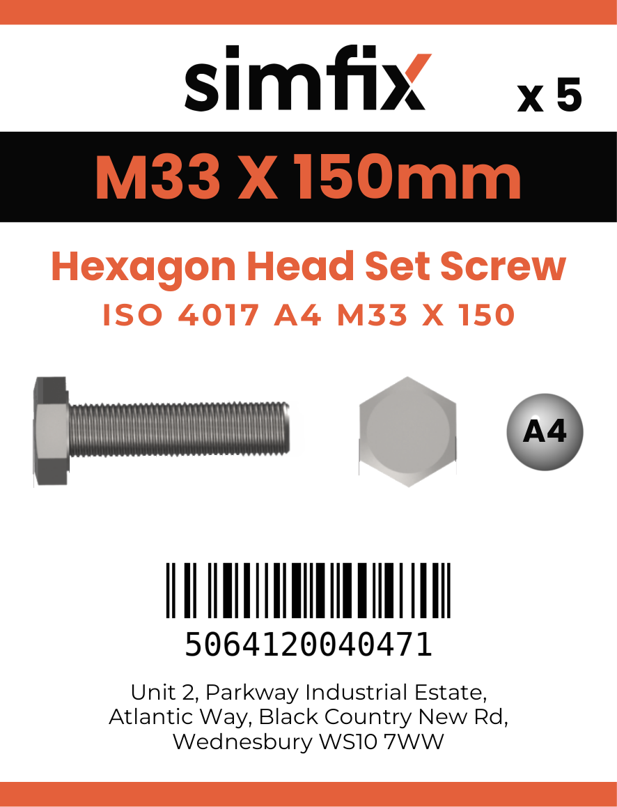 Simfix product label - 4017A43315070-T