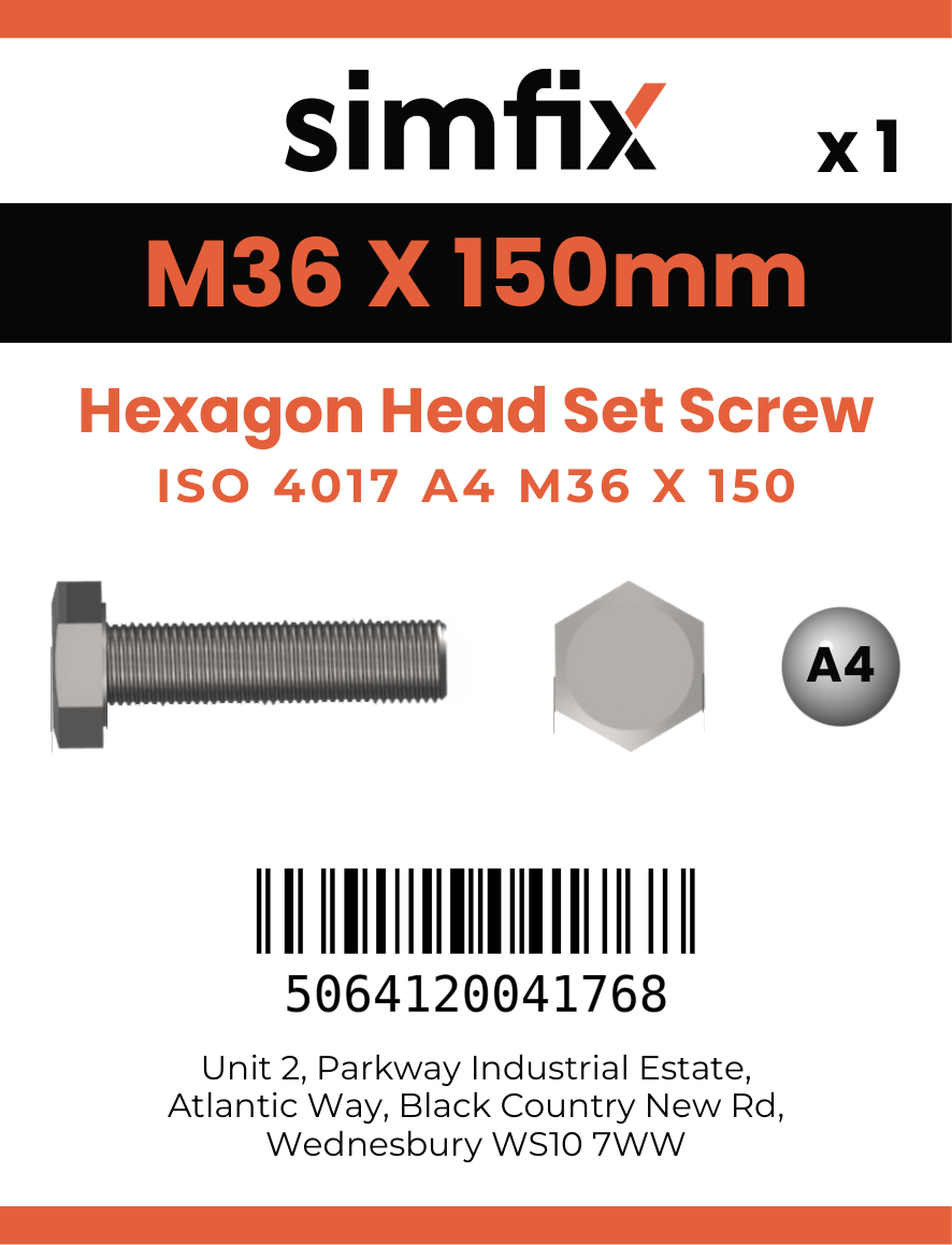 Simfix product label - 4017A43615080-D