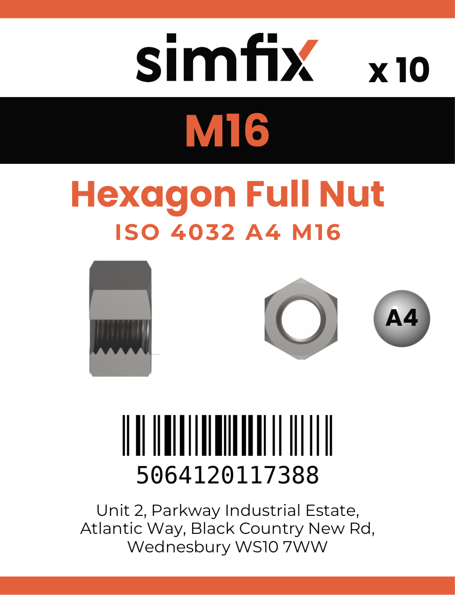 Simfix product label - 4032A4016080-D