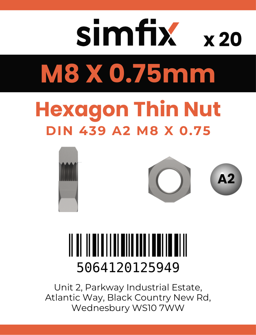 Simfix product label - 439A208075-D