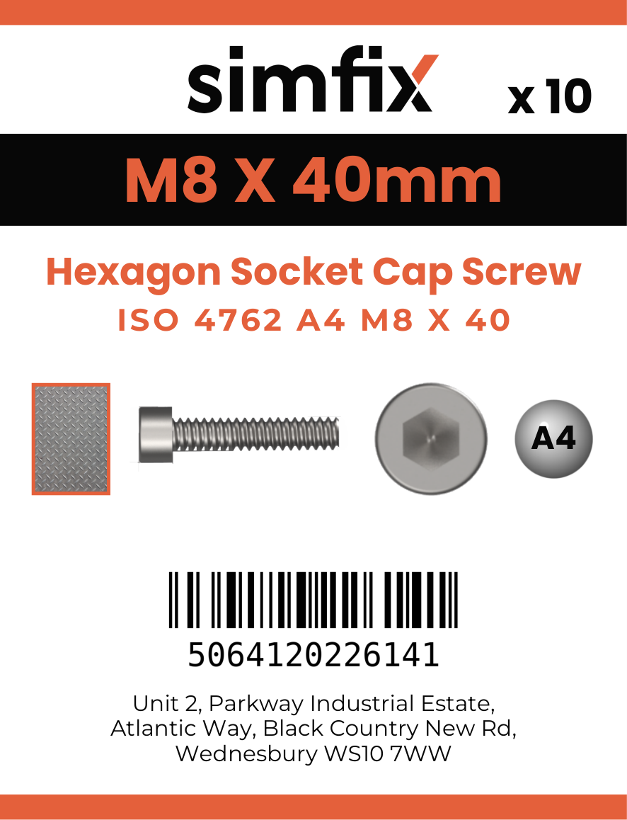 Simfix product label - 4762A40804080-D