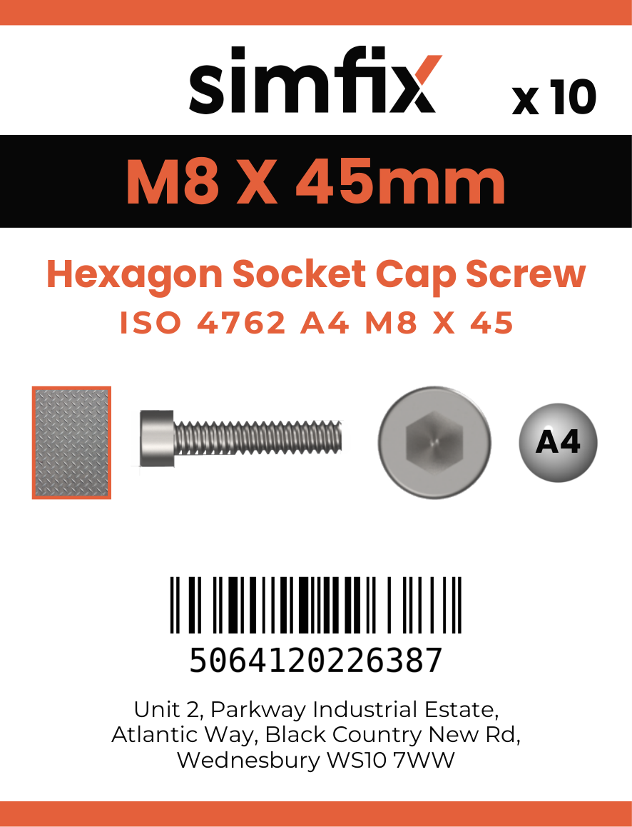 Simfix product label - 4762A40804570-D
