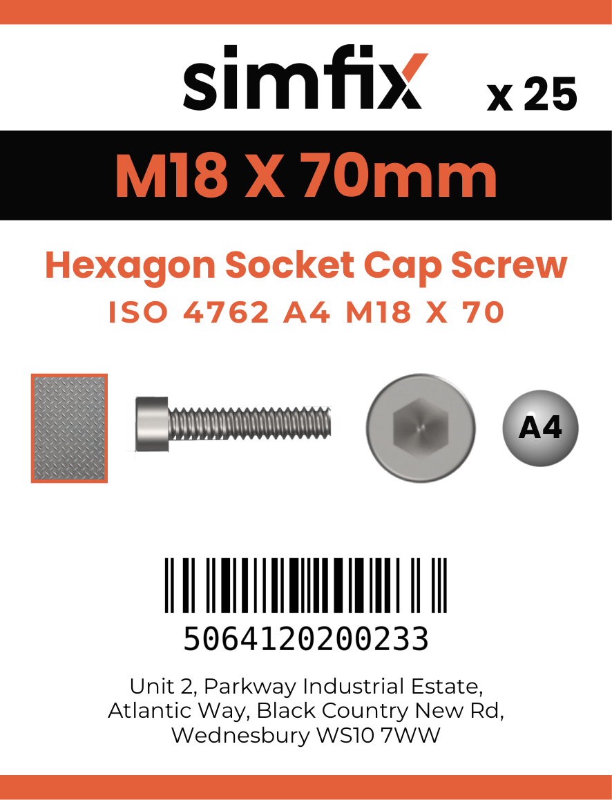 Simfix product label - 4762A41807070-T