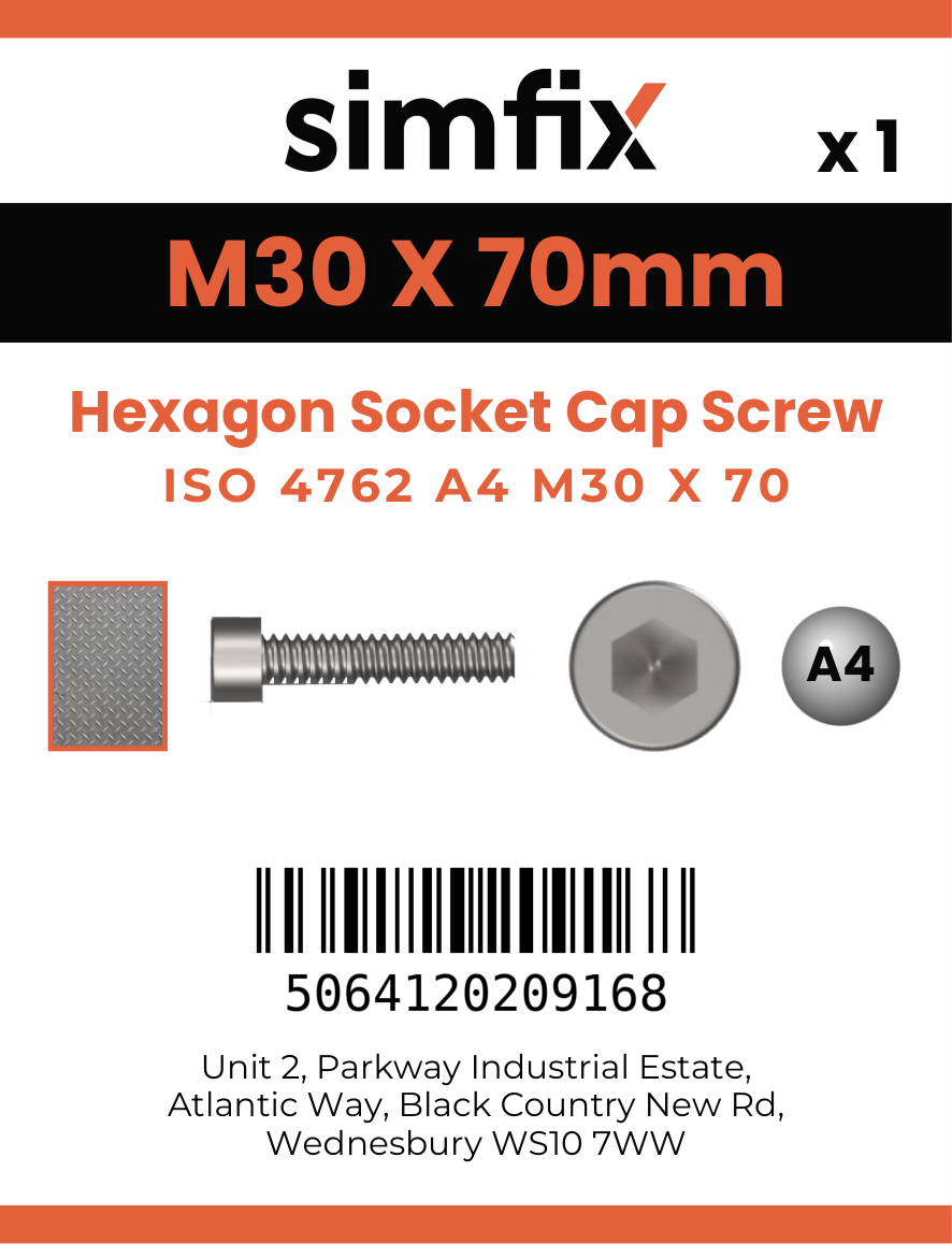Simfix product label - 4762A43007080-D