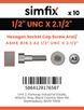 Simfix product label - 4762UA212064-D