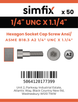 Simfix product label - 4762UA214032-T