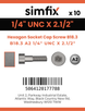 Simfix product label - 4762UA214064-D