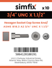 Simfix product label - 4762UA234038-T