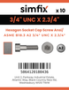 Simfix product label - 4762UA234070-T
