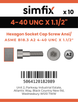 Simfix product label - 4762UA2440038-D
