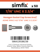 Simfix product label - 4762UA2716070-T