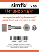 Simfix product label - 4762UA414032-T
