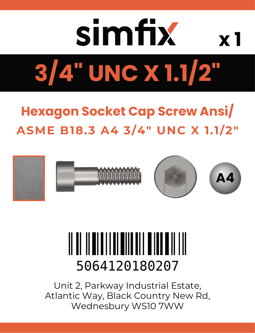 Simfix product label - 4762UA434038-D