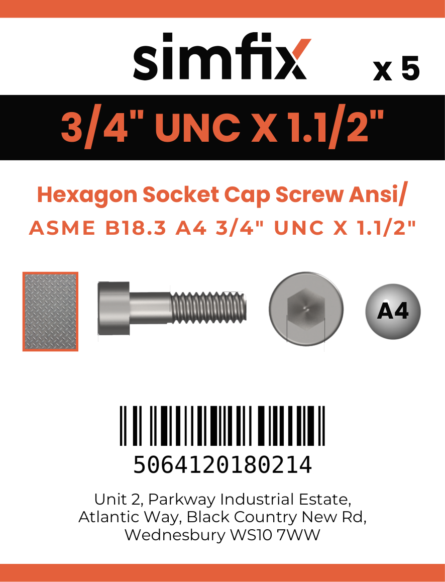 Simfix product label - 4762UA434038-T