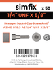 Simfix product label - 4762UFA214016-T