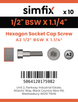 Simfix product label - 4762WA212032-D