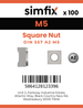 Simfix product label - 557A205-T
