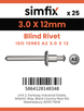 Simfix product label - 7337A2A23012-D