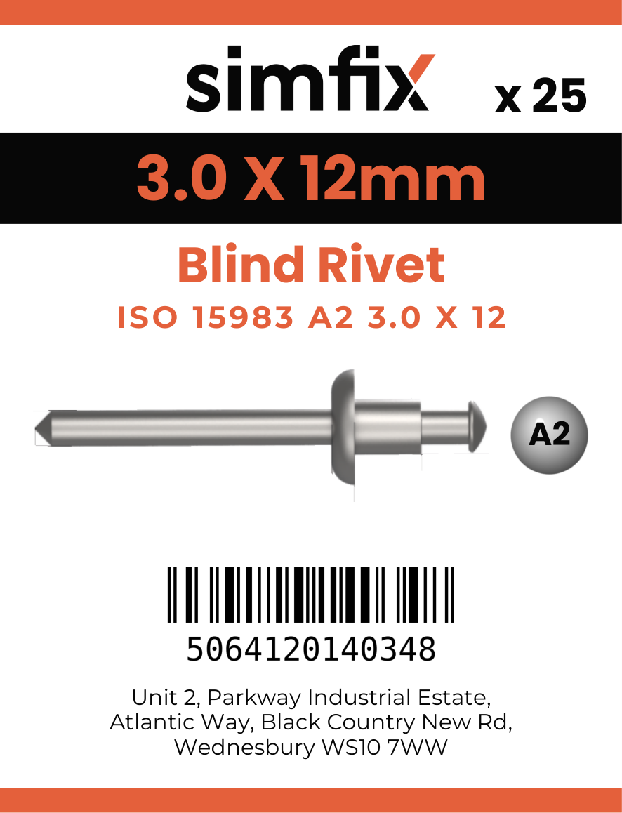 Simfix product label - 7337A2A23012-D