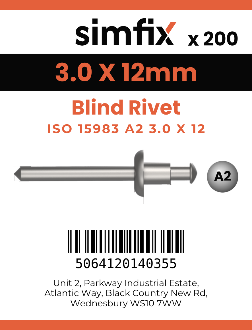 Simfix product label - 7337A2A23012-T