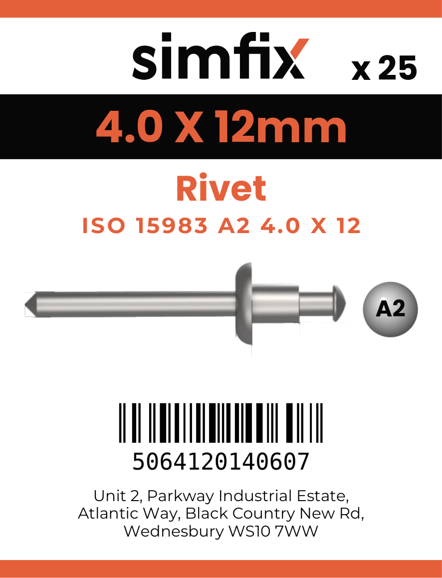 Simfix product label - 7337A2A24012-D