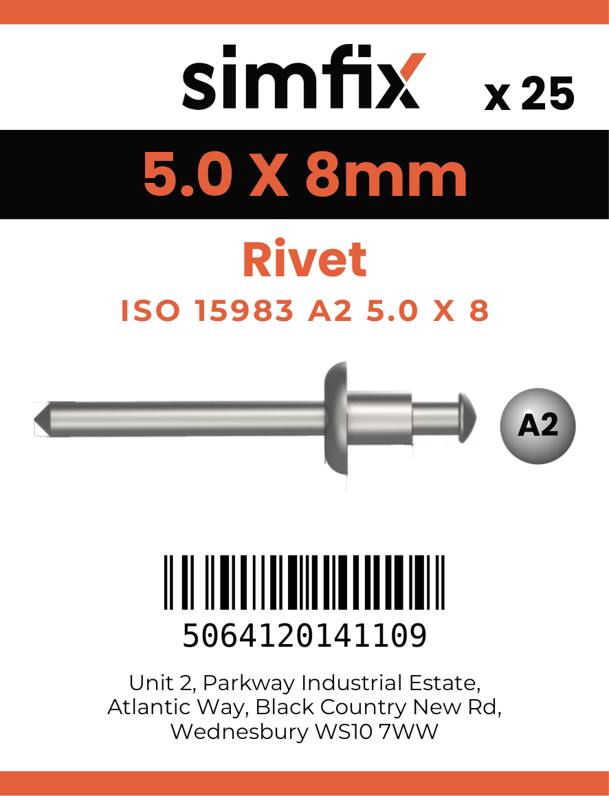 Simfix product label - 7337A2A25008-D